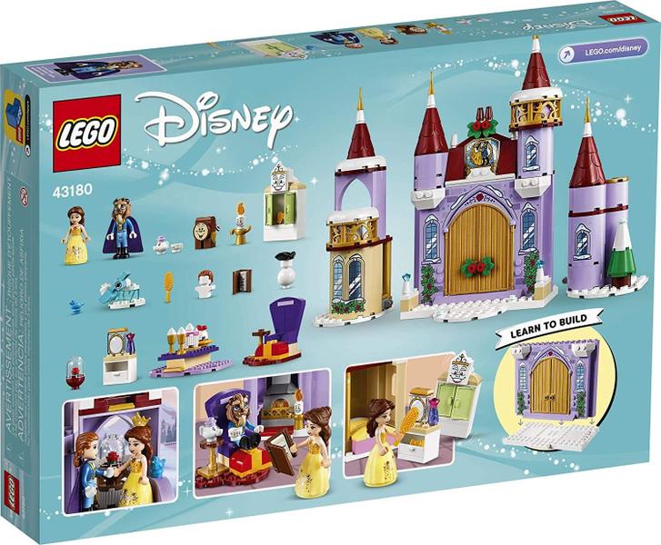 Imagem de LEGO Disney Belle's Castle Winter Celebration (43180) Disney Princess Building Kit Faz um ótimo aniversário para crianças que amam a bela e a fera da Disney, Nova 2020 (238 Peças)