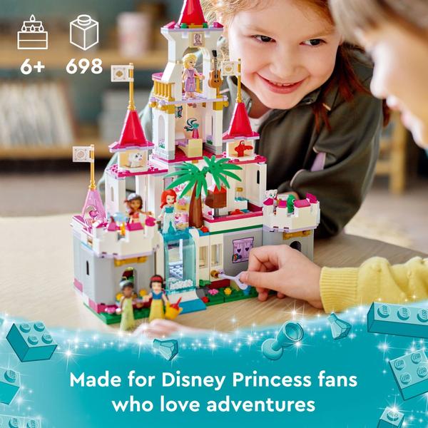 Imagem de LEGO Disney Princess Ultimate Adventure Castle 43205 Conjunto de brinquedos de construção para meninas meninos e crianças com mais de 6 anos (698 peças)