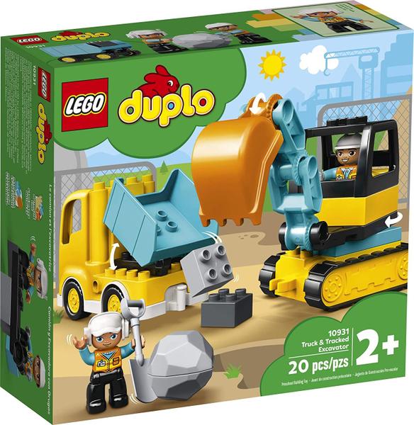 Imagem de LEGO DUPLO Conjunto de construção de caminhão e escavadeira de trilho de construção