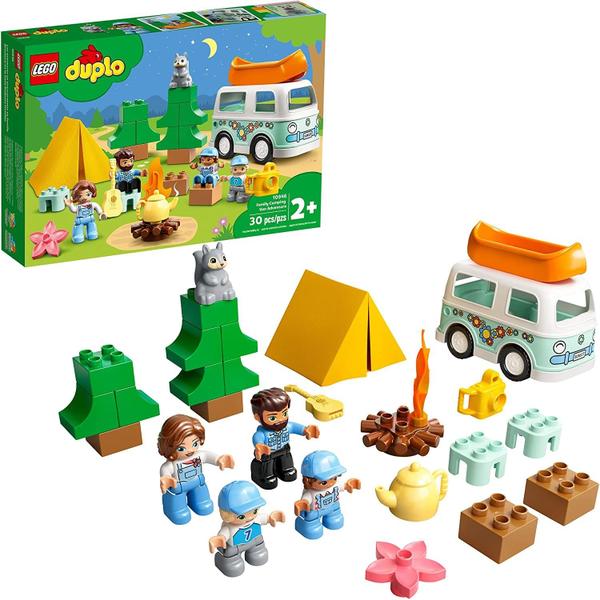 LEGO DUPLO Town Family Camping Van Adventure 10946 Edifício, Brincando e Aprendendo Brinquedo de Camping para Crianças e Crianças Novo 2021 (30 peças) Imagem de LEGO DUPLO Town Family Camping Van Adventure 10946 Edifício, Brincando e Aprendendo Brinquedo de Camping para Crianças e Crianças Novo 2021 (30 peças)