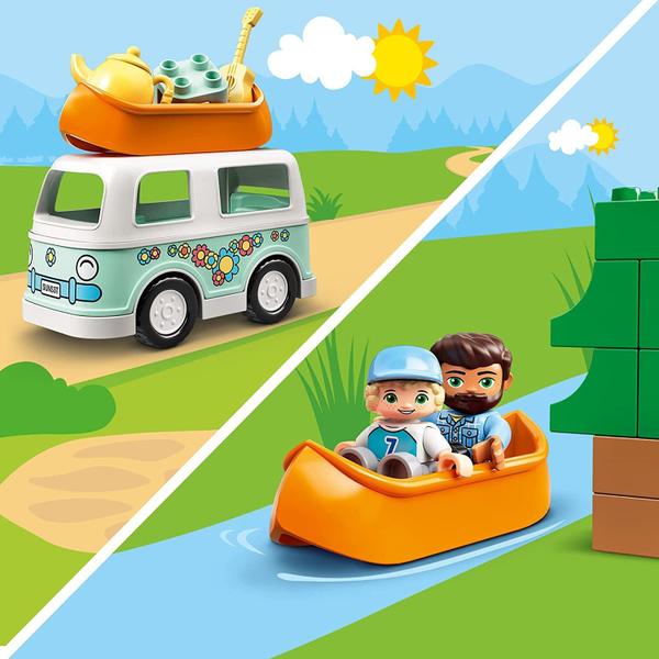 LEGO DUPLO Town Family Camping Van Adventure 10946 Edifício, Brincando e Aprendendo Brinquedo de Camping para Crianças e Crianças Novo 2021 (30 peças) Imagem de LEGO DUPLO Town Family Camping Van Adventure 10946 Edifício, Brincando e Aprendendo Brinquedo de Camping para Crianças e Crianças Novo 2021 (30 peças)