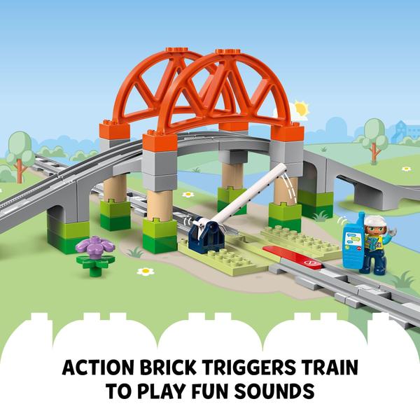 Imagem de LEGO DUPLO Town - Ponte de Trem com 10 Trilhos (10426)