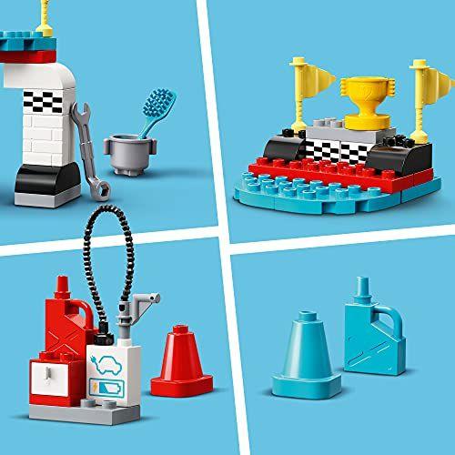 Imagem de LEGO DUPLO Town Race Cars 10947 Cool Car-Race Building Toy Playset imaginativo e de desenvolvimento para crianças e crianças Novo 2021 (44 peças)