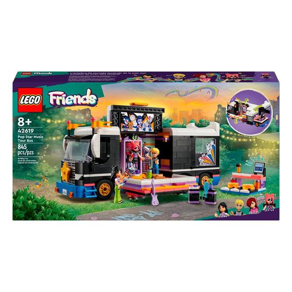 Imagem de LEGO Friends Ônibus de Turnê Musical de Estrela do Pop Brinquedo 42619