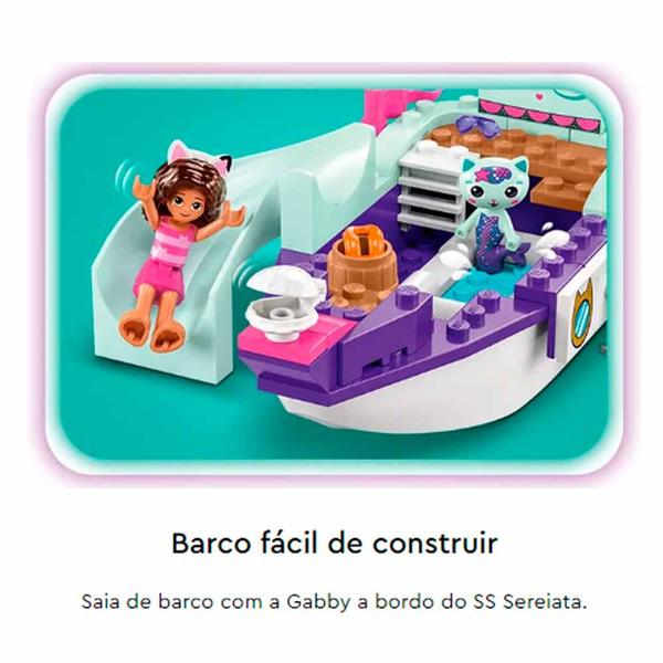 Imagem de LEGO Gabbys DollHouse - Navio e Spa da Gabby e Sereiata - 88 peças - Lego