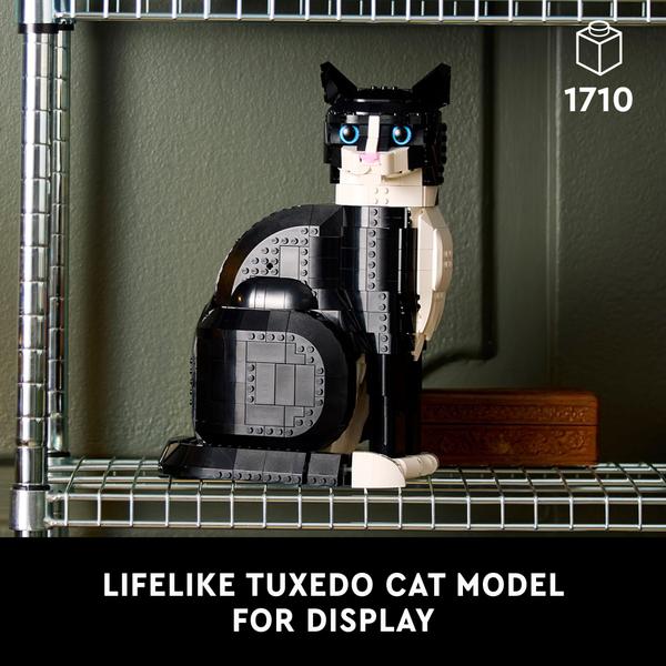 Imagem de LEGO Ideas: Tuxedo Cat Decoração para Amantes de Gatos