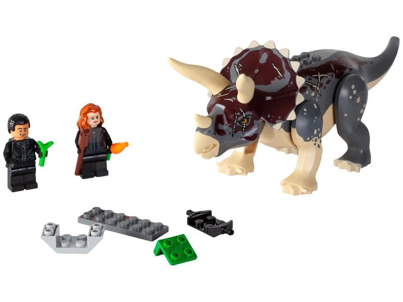 Lego Jurassic World Emboscada de Triceratops com Caminhonete 76950