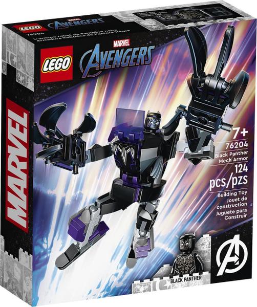 Imagem de Lego Marvel Armadura Robo Do Pantera Negra 124 Peças - 76204