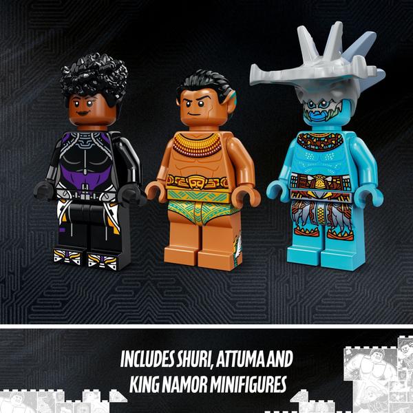 Imagem de LEGO Marvel Black Panther Wakanda Forever King Namor's Throne Room 76213 Kit de Construção Conjunto de brinquedos de construção para crianças meninos e meninas com idades entre 7 e acima (355 peças)