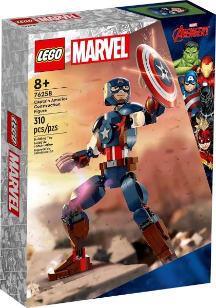 Imagem de LEGO Marvel - Figura do Capitão América - 310 Peças - 76258