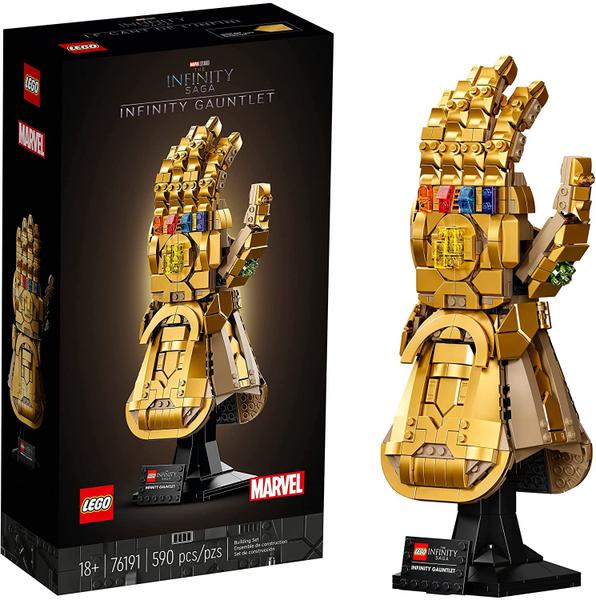 Imagem de LEGO Marvel Infinity Gauntlet 76191 Kit de Construção Colecionável Modelo de luva da mão direita thanos com pedras infinitas (590 peças)
