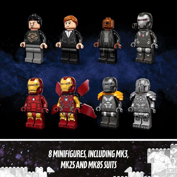 Imagem de LEGO Marvel Iron Man Armory 76216 Conjunto de brinquedos de construção para crianças, meninos e meninas com mais de 7 anos (496 peças)