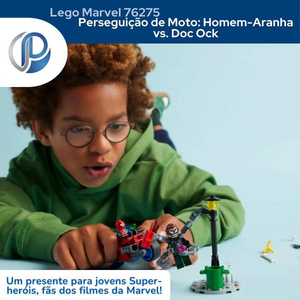 Imagem de Lego Marvel Perseguição de Moto: Homem-Aranha vs. Doc Ock 76275