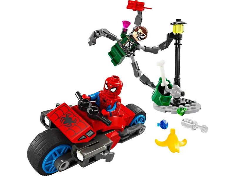 Imagem de LEGO Marvel Spider-Man - Perseguição de Moto Homem-Aranha vs. Doc Ock - 77 Peças - 76275