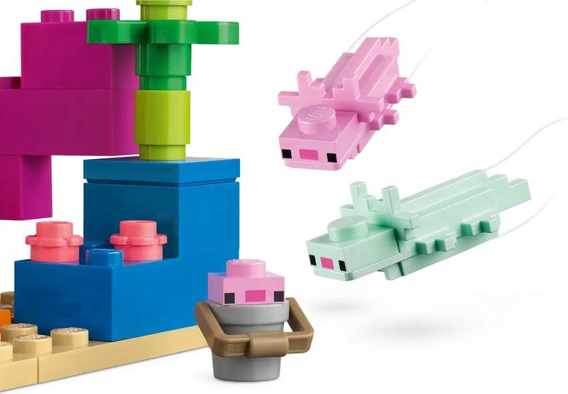 Imagem de LEGO Minecraft - A Casa do Axolotl - 242 Peças - 21247 - Conjunto blocos de montar