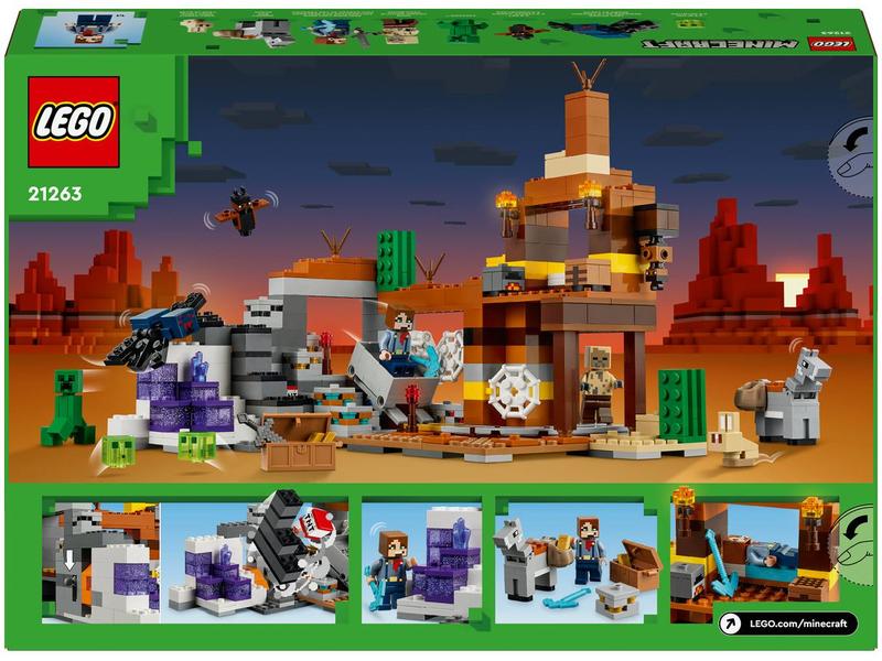 LEGO Minecraft A Mina do Ermo 21263 538 Peças Blocos de Montar