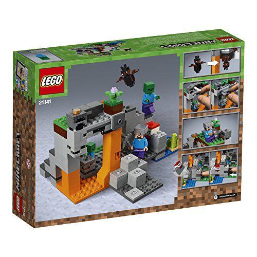 Imagem de LEGO Minecraft O Kit de Construção da Caverna Zumbi 21141 com personagens populares de Minecraft Steve e Zombie Figure, separado tnt brinquedo, carvão e muito mais para Jogo Criativo (241 Peças)