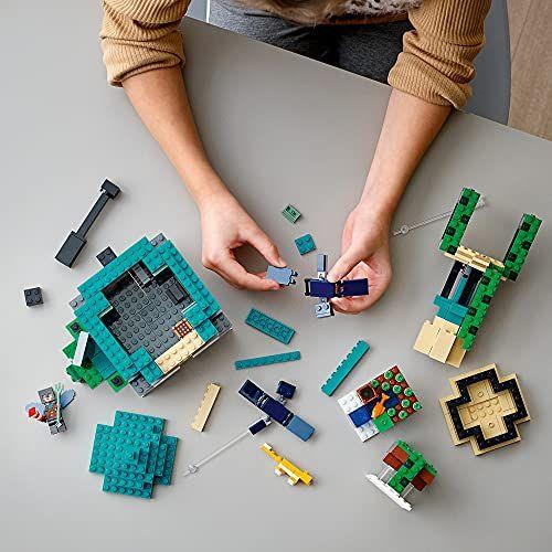 Imagem de LEGO Minecraft The Sky Tower 21173 Fun Floating Islands Building Kit Toy with a Pilot, 2 Flying Phantoms and a Cat Nova 2021 (565 peças)