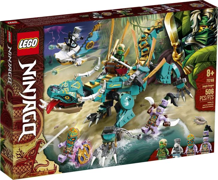 Imagem de LEGO NINJAGO Jungle Dragon 71746 Kit de construção Ninja Playset Com Posable Dragon Toy e NINJAGO Lloyd e Zane Brinquedo Legal para Crianças Que Amam Jogo Imaginativo, Novo 2021 (506 Peças)