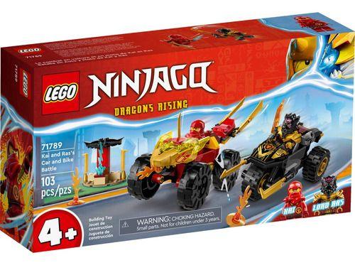 LEGO Set Ninjago 71789 Batalha de Carro e de Mota de Kai e Ras 103 peças Imagem de LEGO Set Ninjago 71789 Batalha de Carro e de Mota de Kai e Ras 103 peças