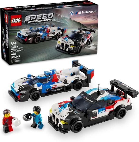 Lego Speed Champions Carros de Corrida BMW M4 GT3 e BMW M Hybrid V8 76922 Imagem de Lego Speed Champions Carros de Corrida BMW M4 GT3 e BMW M Hybrid V8 76922