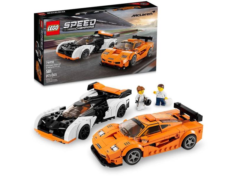 LEGO Speed Champions McLaren Solus GT e McLaren F1 - 581 Peças 76918 Imagem de LEGO Speed Champions McLaren Solus GT e McLaren F1 - 581 Peças 76918
