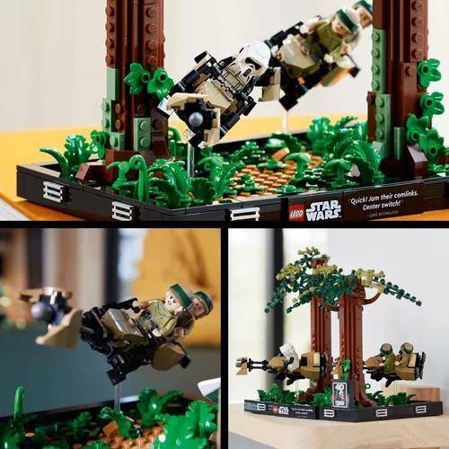 Lego Star Wars Diorama Da Perseguição De Speeder Em Endor 75353 Imagem de Lego Star Wars Diorama Da Perseguição De Speeder Em Endor 75353
