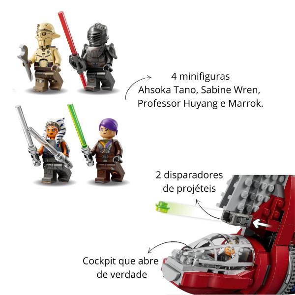 Lego Star Wars Nave Jedi T6 de Ahsoka Tano 601 Peças Construção