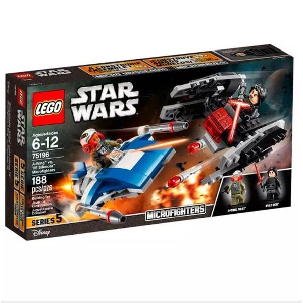 Imagem de LEGO Star Wars: The Last Jedi A-Wing vs. TIE Silencer Microfighters 75196 Building Kit (188 Peças) (Descontinuado pelo Fabricante)