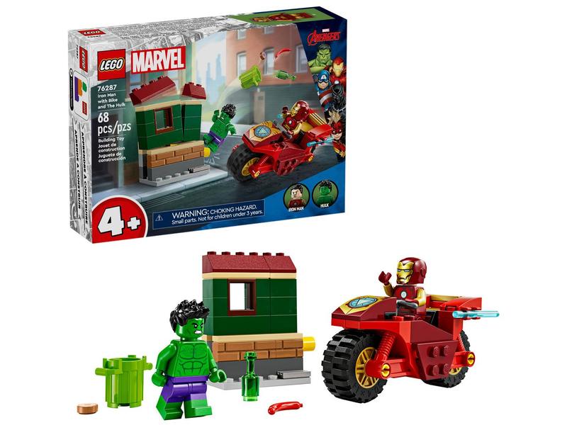 Imagem de LEGO Super Heroes Homem de Ferro com Motocicleta 