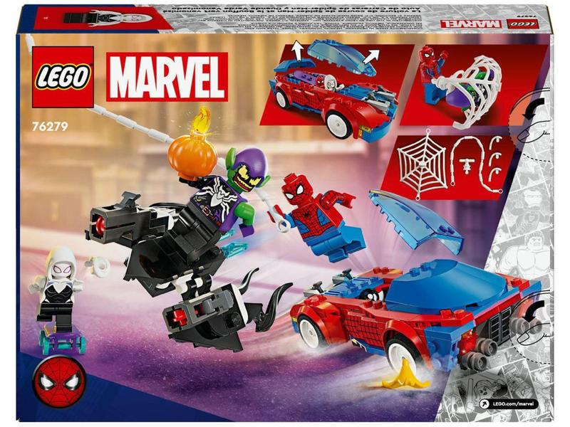 Imagem de LEGO Super Heroes Marvel Carro de Corrida do Homem - Aranha e Duende Verde Venom 76279 227 Peças