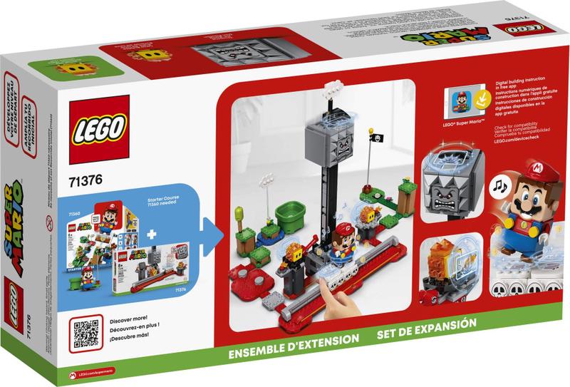 LEGO Super Mario Thwomp Drop Expansion Set 71376 Exclusivo Building Kit Playset colecionável para crianças adicionar novos níveis ao seu lego super mario starter course (71360) Set, New 2020 (393 peças) Imagem de LEGO Super Mario Thwomp Drop Expansion Set 71376 Exclusivo Building Kit Playset colecionável para crianças adicionar novos níveis ao seu lego super mario starter course (71360) Set, New 2020 (393 peças)