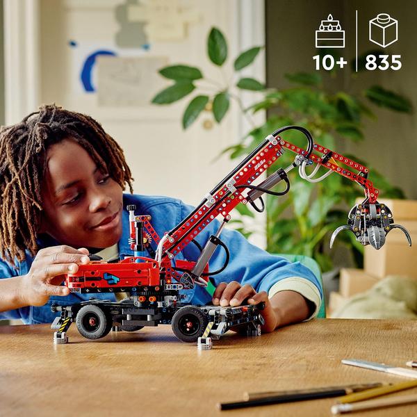 Imagem de LEGO Technic Manipulador de materiais guindaste 42144 Conjunto de brinquedos de construção