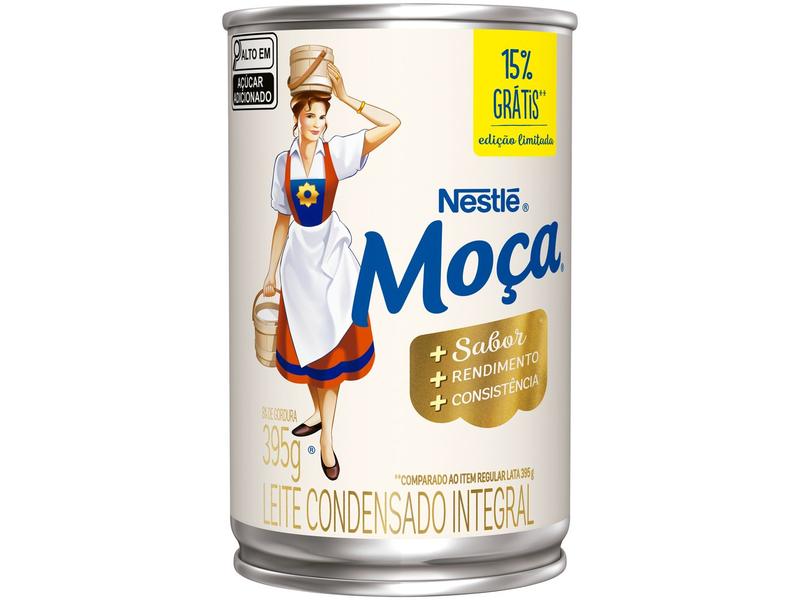 Leite Condensado Nestlé Integral Moça Lata 395g Leite Condensado Nestlé Integral Moça Lata 395g
