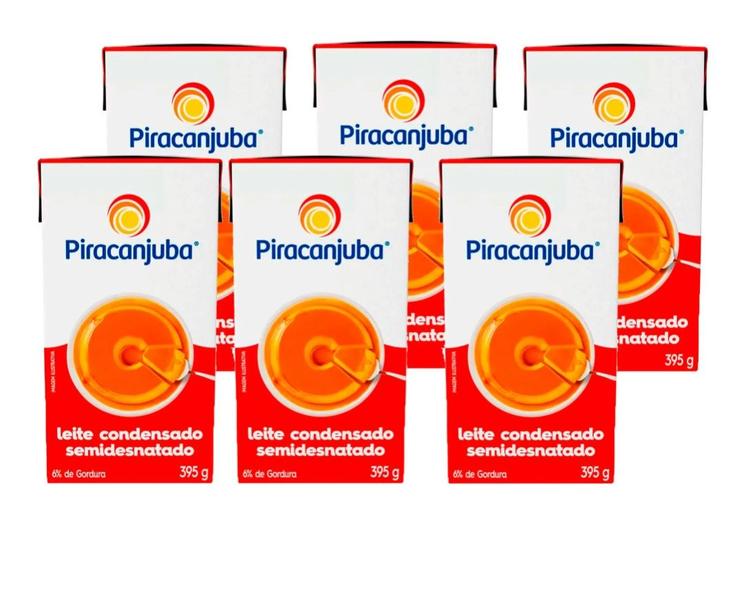 Leite Condensado Piracanjuba Caixa 395g - 06 Unidades Imagem de Leite Condensado Piracanjuba Caixa 395g - 06 Unidades