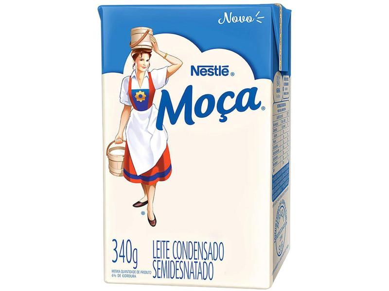 Leite Condensado Semidesnatado 340g - Moça - Nestlé Imagem de Leite Condensado Semidesnatado 340g - Moça
