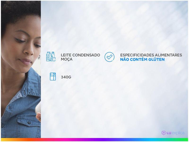 Leite Condensado Semidesnatado 340g - Moça - Nestlé Imagem de Leite Condensado Semidesnatado 340g - Moça
