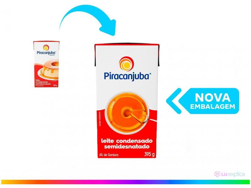 Leite Condensado Semidesnatado Piracanjuba 395g Imagem de Leite Condensado Semidesnatado Piracanjuba 395g