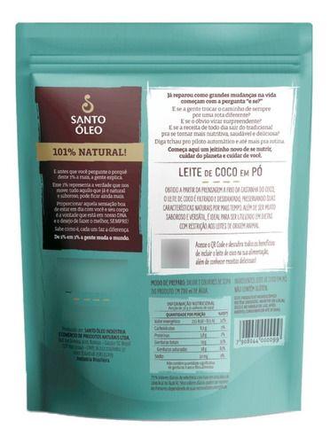 Leite De Coco Em Pó 3 X 200g Santo Óleo Imagem de Leite De Coco Em Pó 3 X 200g Santo Óleo