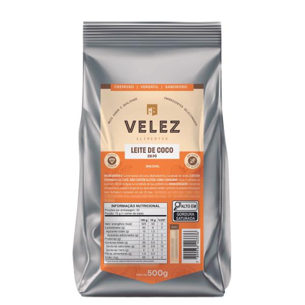 Leite de Coco em pó 500g VELEZ Imagem de Leite de Coco em pó 500g VELEZ