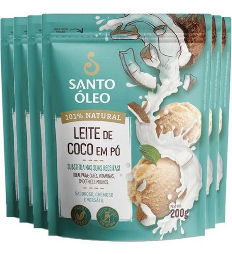 Imagem de Leite De Coco Em Pó 6 X 200g Santo Óleo