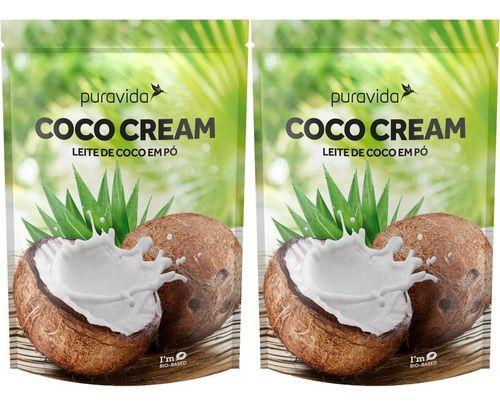 Leite De Coco Em Pó Coco Cream 2 X 1kg Puravida Imagem de Leite De Coco Em Pó Coco Cream 2 X 1kg Puravida