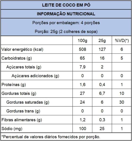 Imagem de Leite de Coco em Pó Pouch 100g Copra