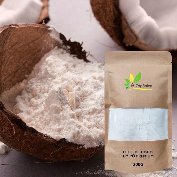 Leite de coco em pó Premium 200G À Orgânica - A organica Imagem de Leite de coco em pó Premium 200G À Orgânica