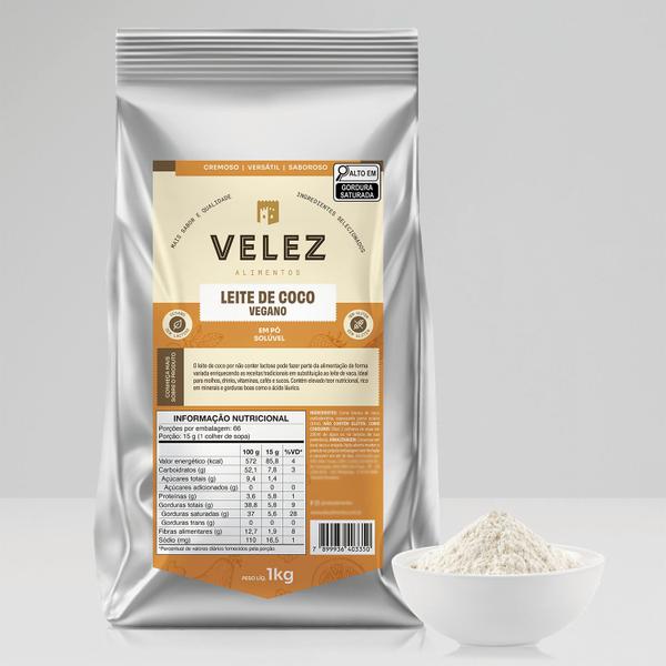 Leite de coco em pó VEGANO VELEZ 1kg Imagem de Leite de coco em pó VEGANO VELEZ 1kg