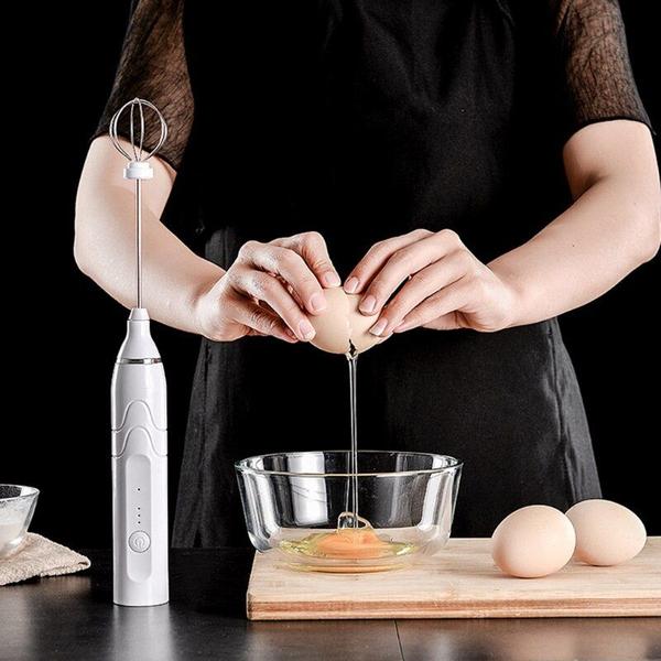 Imagem de Leite elétrico Frother Fabricante de espuma portátil Mini Blender USB Café Recarregável Frother com 1 Whisks Inoxidáveis Frothers de Leite