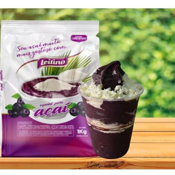 Leite Em Pó Composto Para Açaí Leitino 1kg - Kit Com 3 Unid. Imagem de Leite Em Pó Composto Para Açaí Leitino 1kg - Kit Com 3 Unid.
