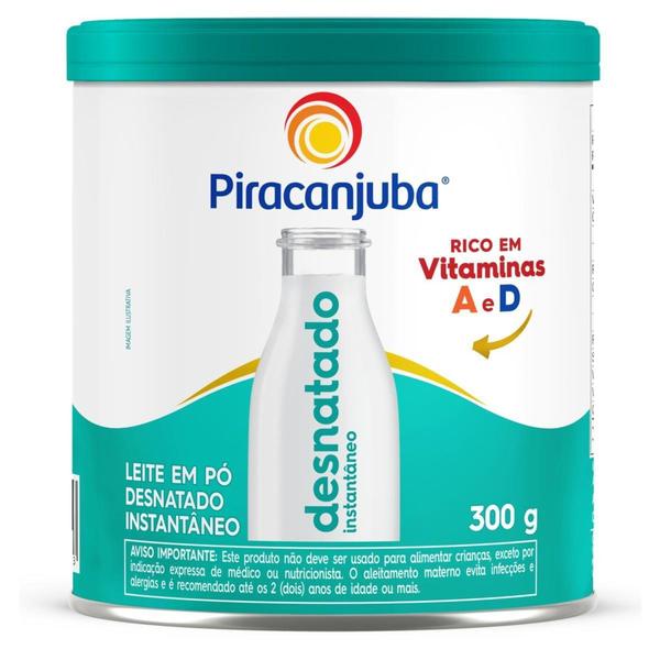 Imagem de Leite em Pó desnatado Instantaneo 300g Lata Piracanjuba