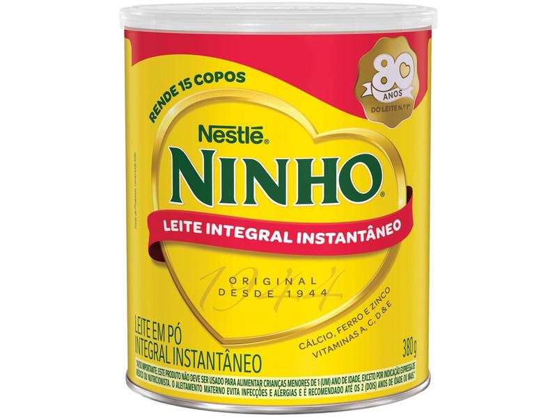 Leite em Pó Integral Instantâneo Nestlé Ninho Lata 380g Leite em Pó Integral Instantâneo Nestlé Ninho Lata 380g