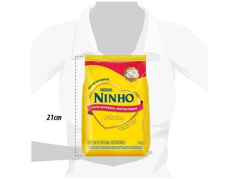Leite em Pó Integral Instantâneo Nestlé Ninho - Sachê 750g 3 Unidades Imagem de Leite em Pó Integral Instantâneo Nestlé Ninho